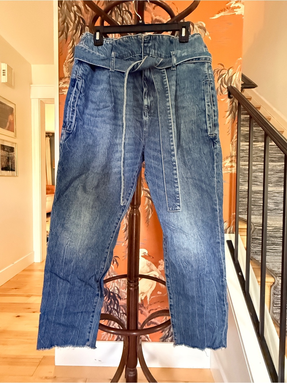 DL1961 Blue Paper Bag Waist Denim Jeans